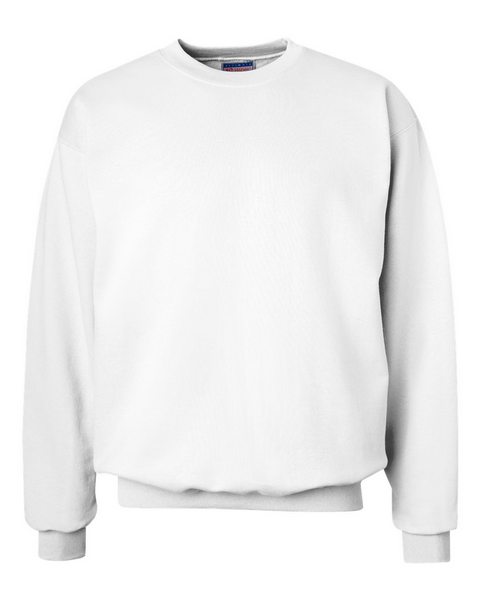 white hanes sweatshirt