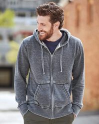 J. America 8916 Vintage Zen Fleece Full-Zip Hooded Sweatshirt