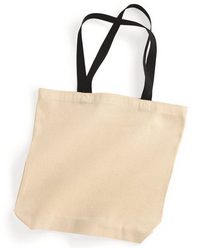 Liberty Bags 8868 10 Ounce Gusseted Cotton Canvas Tote with Colored Handle