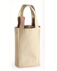 Liberty Bags 1726 10 Ounce Cotton Canvas Double Bottle Wine Tote