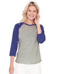 LAT 3530 Women's Baseball Fine Jersey Tee