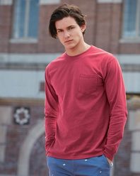 Comfort Colors 4410 Garment Dyed Heavyweight Ringspun Long Sleeve Pocket T-Shirt