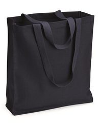 Q-Tees Q125300 13.7L Gusseted Canvas Shopper