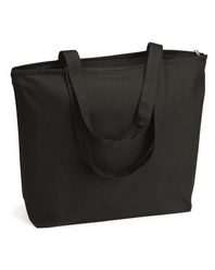 Q-Tees Q611 24.5L Canvas Zippered Tote