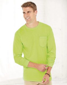 Bayside 3055 Union-Made Long Sleeve T-Shirt with a Pocket