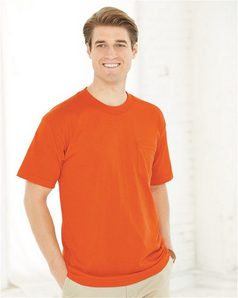 Bayside 1725 USA-Made 50/50 Short Sleeve T-Shirt with a Pocket