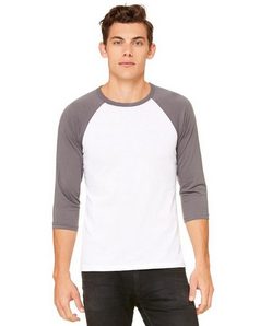 Bella + Canvas 3200 Unisex Three-Quarter Sleeve Baseball T-Shirt