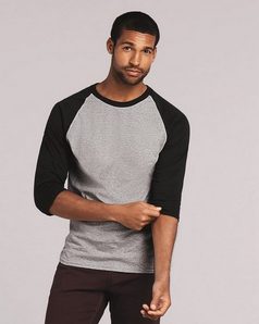 Gildan 5700 Heavy Cotton Three-Quarter Raglan Sleeve Baseball T-Shirt