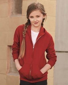 Jerzees 993BR NuBlend Youth Full-Zip Hooded Sweatshirt