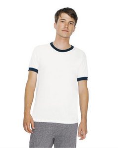 American Apparel BB410W Unisex 50/50 Poly/Cotton Ringer T-Shirt