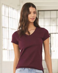 Bella + Canvas 6005 Women's Short Sleeve Jersey V-Neck Tee