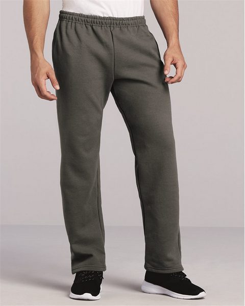 gildan men's fleece open bottom pocketed pant